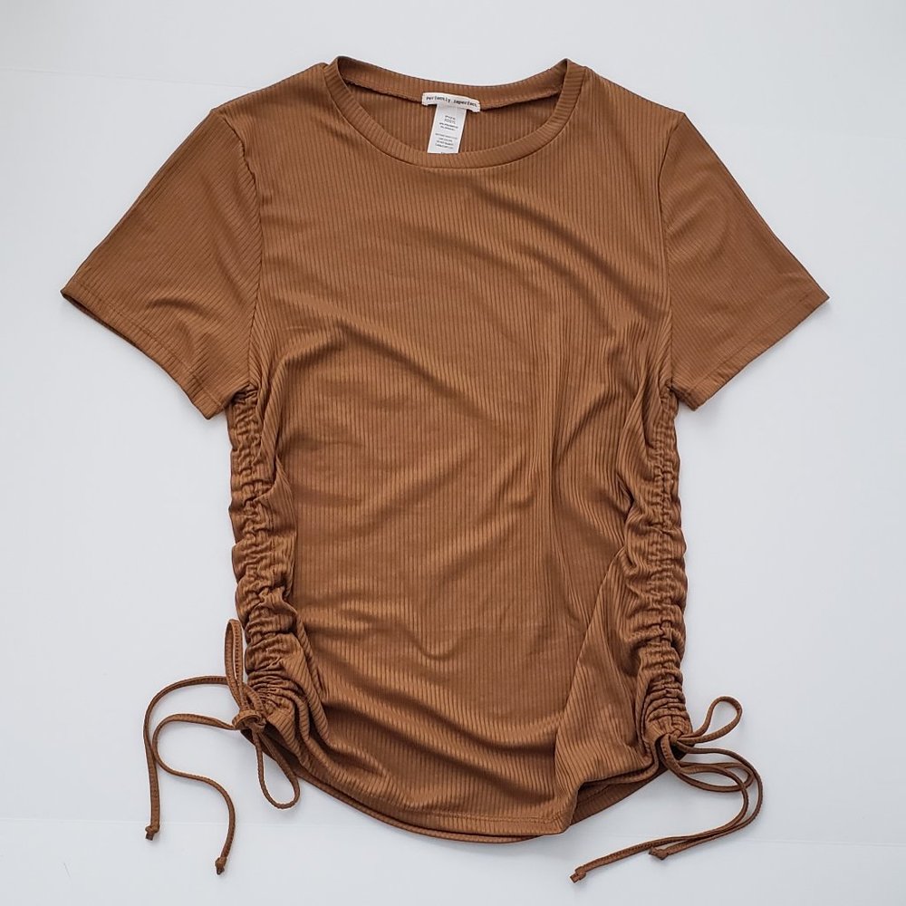 PERFECTLY IMPERFECT Ruched Top - Picture 2 of 7